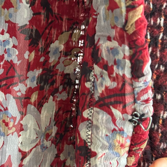 ZARA TWEET DEEP RED COLOR JACKET - Picture 5 of 5